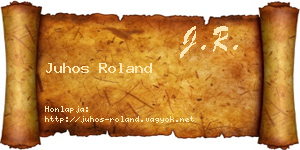Juhos Roland névjegykártya