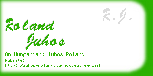 roland juhos business card